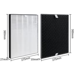 HEPA en koolstof filter set geschikt voor Philips FY1413 FY1410 - AC1213, AC1214, AC1215, AC1217, AC2729 luchtreiniger — thumbnail 3