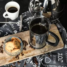 Klausberg Piston Brewer 1L - Grafietkleurige Koffie- en Theebrouwer - Piston French Press - Koffiemaker - Cafetière - Glas — thumbnail 2