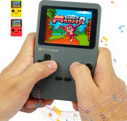 Silvergear Retro Game Console met 240 Arcade Games - Geen Internet Nodig - Spelcomputer voor Kinderen - Gaming Computer - Game Console Handheld - Vakantie Speelgoed - Auto - Cadeau voor Jongens en Meisjes - 6, 7, 8, 9, 10, 11, 12+ Jaar - Grijs — thumbnail 1
