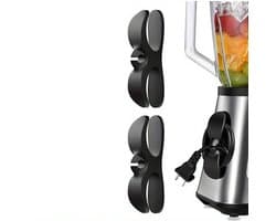 2 Zelfklevende Kabel Houder Clips - Kabel Management Organizers voor USB Kabels, Draden, Mixers, Koffiemachines, Air Fryers & Keuken Apparaten - Geschikt voor Thuis, Kantoor of Auto - kleur Zwart