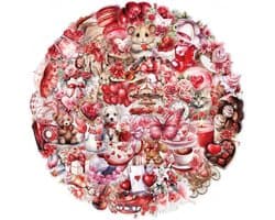 Ainy Romantiek PET Stickers 50 stuks voor bullet journal, fotoalbum, laptop, telefoon, waterfles en zelfs als muursticker of geschenksticker. Beloningsstickers / knutselen stickervellen voor kinderen en volwassenen | cadeau voor vrouwen