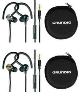 Grundig Sport - Oortelefoons - 120 cm Kabel - Lichtgewicht 42 gram - Met Oorhaken & Microfoon - Travelcase Inbegrepen — thumbnail 1