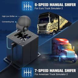 USB Simulator Shifter - Versnellingspook voor Logitech Truck Simulator en Thrustmaster Stuurwiel - Sequentiële Shifter voor DiRT Sim Racing Games — thumbnail 2