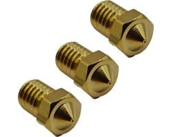 E3d V6 messing nozzle 1.75mm 0.4mm 3 stuks compatible met v6, v6 lite, Prusa i3, Prusa i3 MK2, Titan Aero v6 en meer