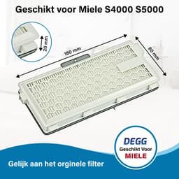 DEGG - 2X HEPA filter - Geschikt voor Miele Airclean 50 / SF-HA 50 - hoogwaardige Stofzuigeraccessoires - Vervangt Orginele Miele Filter - 2 STUKS(S) — thumbnail 3