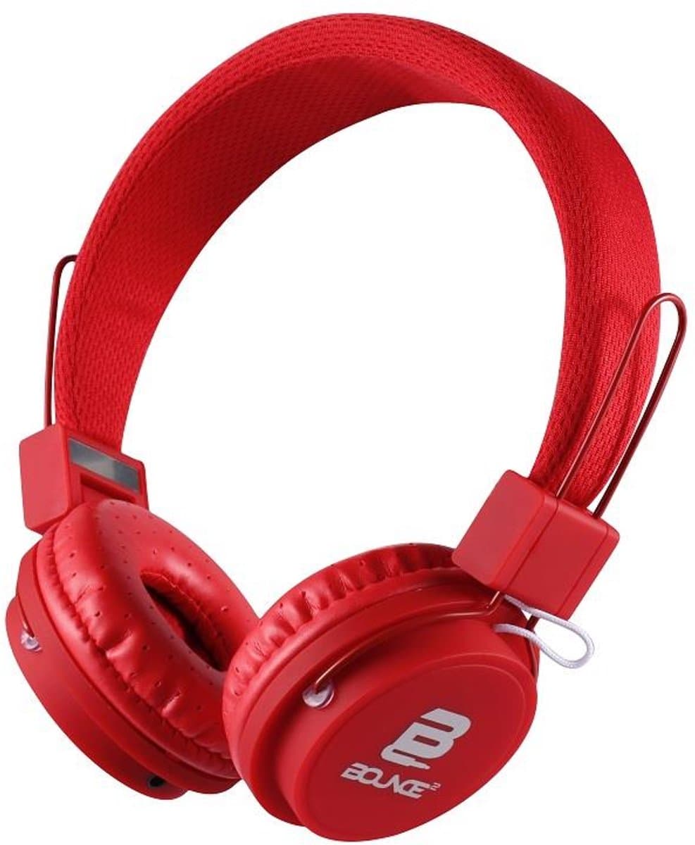 Bounce Ball Series – Bedrade On-ear koptelefoon - Rood - Bekabelde Opvouwbare Koptelefoon- 3,5mm audiokabel - Kabellengte: 1.20 m — afbeelding 1