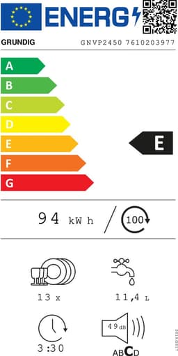 Grundig GNVP2450 inbouwvaatwasser | 5 jaar garantie | 60 cm — thumbnail 3