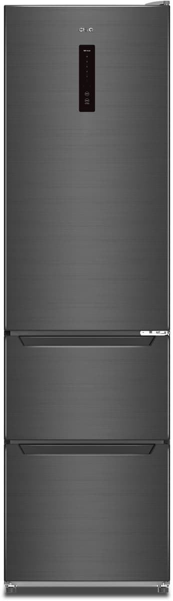 CHiQ CID282NEIBE - Koel-vriescombinatie - 282 Liter - No Frost - Inverter Compressor - LED Display - 37 dB - 3 Deuren - 12 jaar garantie op compressor — afbeelding 1
