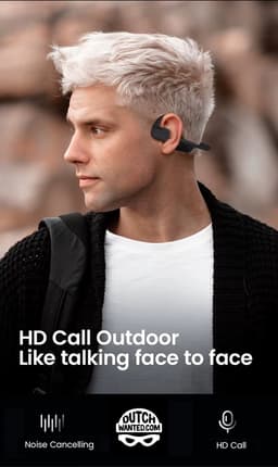 Dutch Wanted RunS22 - Koptelefoon - Hardloop oordopjes - Running Earbuds - Draadloze oordopjes - Sporthoofdtelefoon - Wireless oordopjes - Sport oortjes - Noise cancelling - Zwart — thumbnail 5