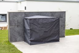 Minikeuken BeNeLux Stengel MO150 S voorgemonteerde metalen outdoor keuken met koelkast - inductie kookplaat - water en electriciteits aansluiting inclusief alle toebehoren - Lei Grijs — thumbnail 3