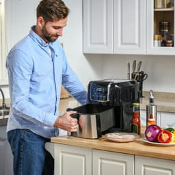 Stemily Airfryer - 6.5 L - 1700W - LED-touchscreen - 8 Automatische Programma's - Uitneembare Mand en Lade - 36,5x29x33,8cm — thumbnail 3