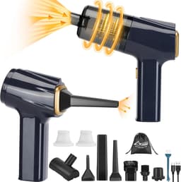 Handstofzuiger Accu 12000Pa - 6-in-1 Mini Stofzuiger voor Thuis en Auto, Snoerloos met LED-lampje en Luchtblazer — thumbnail 1