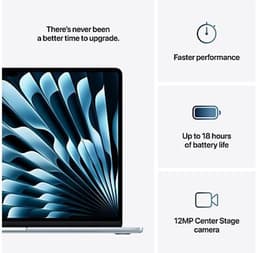 Apple MacBook Air (2025) 15 - M4 - 16 GB - 256 GB - Hemelsblauw — thumbnail 5
