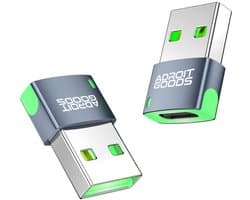 AdroitGoods USB C naar USB Adapter - USB-C naar USB convertor - opzetstuk - USB 3.1 to USB C HUB - pc - laptop - Lichtgevend