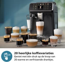 Philips 5500 Series - Espressomachine - 20 Warme & Koude Dranken - LatteGo Melksysteem - 40% Stiller - QuickStart - AquaClean Filter - Volautomatisch - Zwart - Koffiemachine met bonen - EP5541/50 — thumbnail 3