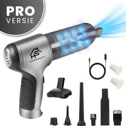 HomeShift® Auto Stofzuiger Draadloos V2 PRO - Kruimelzuiger - Handstofzuiger - Kleine Stofzuiger - Draadloze stofzuiger - Air Duster - Nat & Droog - Metallic — thumbnail 1