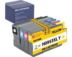 Inktcartridge geschikt voor HP 953XL compatibele HP OfficeJet Pro 7700 7720 7730 7740 8200 8210 8710 8715 8720 8725 8730 8740 - Pack 1 Zwart 1 Cyaan 1 Magenta 1 Geel
