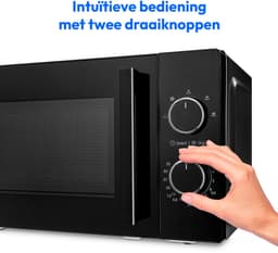 MEDION magnetron (20 liter, 800 watt, 5 magnetronstanden, ontdooifunctie, timer, glasplaat, compact, MD12011) zwart — thumbnail 4