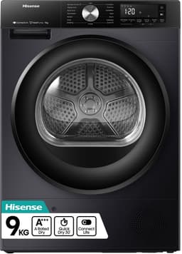 Hisense 3S Serie DH3S902BB3 - Zwarte Wasdroger met Energielabel C - Warmtepompdroger - 9kg - ConnectLife - Trommelverlichting - AutoDry - Quick Dry - Allergy Care — thumbnail 14