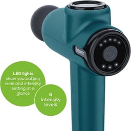 Massage Pistool Handig Massagepistool Met 4 Opzetstukken - Krachtige Triggerpointmassage - Losmaken Van Spanningen - Compact Spiermassage Met 5 Intensiteitsniveaus & Oplaadbare Batterij — thumbnail 5