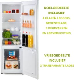 DOMO DO91335C Koelkast - Koel-vriescombinatie - 262L - D - Wit — thumbnail 5
