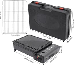 SMH LINE® Draagbare Party Grill - Camping kooktoestel - Gas barbecue - Incl. 4x Gasflessen — thumbnail 4