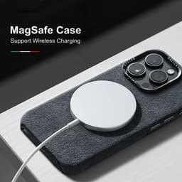 BUGOLINI Itachi - Magnetische Alcantara Hoes Geschikt voor iPhone 16 Pro MAX - Achterkant hoes - 9002 Alcantara Italië — thumbnail 4