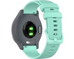 YONO Smartwatch Bandje 18mm - geschikt voor Garmin Vivoactive 4S - Venu 3S - 2S - Vivomove 3S - Forerunner 255S - Siliconen Sport - Turquoise