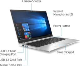 HP EliteBook 840 G7 - Zakelijke laptop - 14 inch - Intel Core i5-10210U - 8 GB RAM, 256 GB SSD - Windows 10 Pro - Zilver — thumbnail 2
