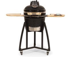 Patton Premium Kamado 16" - incl. Bluetooth kerntemperatuurmeter en LED verlichting - Medium - Ø34 cm - Zwart