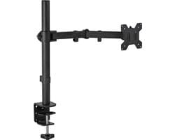 PALMAT® Enkele Monitor Arm – Metalen Beeldscherm Beugel – Monitorarm - 1 Scherm - Kantelbaar, Draaibaar en Wendbaar – Thuiswerken – 8 Kg - 32 inch - Zwart