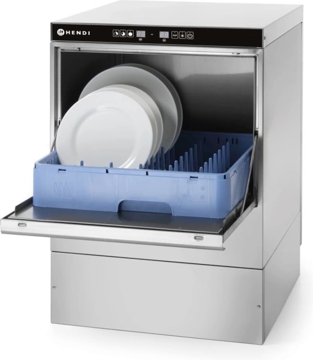 HENDI Vaatwasser – elektronische bediening – roestvrij staal – 50x50 cm – 230V/3600W — afbeelding 1