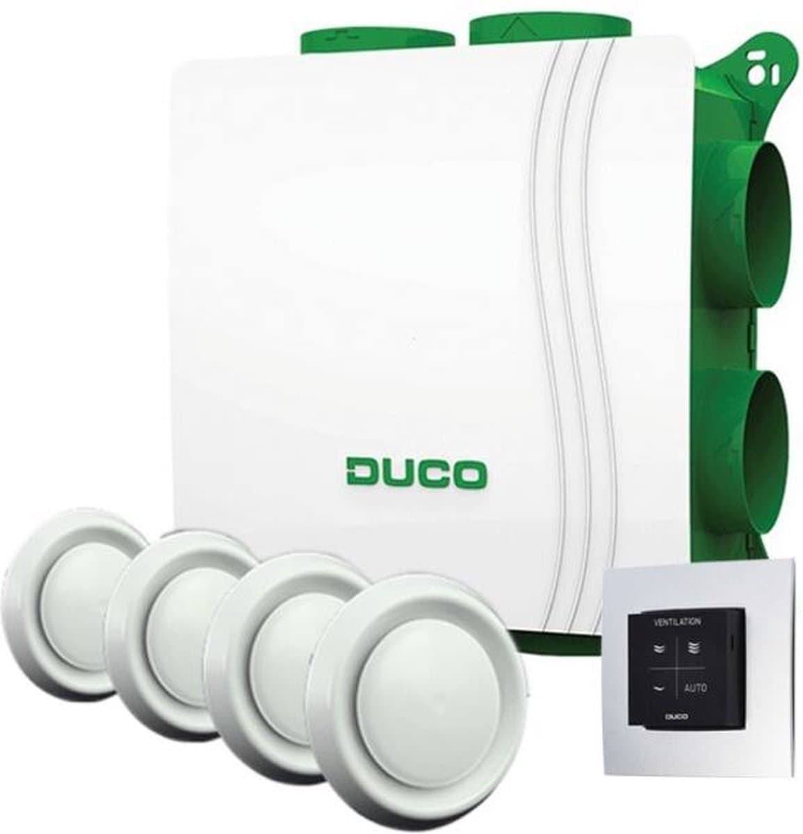 DucoBox alles-in-een pakket DucoBox Silent Connect 400 mÂ³/h + RFT zender + 4 ventielen - randaarde stekker — afbeelding 1
