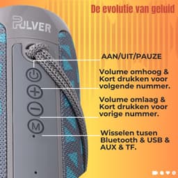 Pulver draadloos Speaker Grijs - Muziek box - TG Prox - 10 watt - Speakers – Draadloos – werkt op bluetooth — thumbnail 2