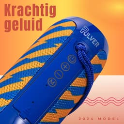 Pulver draadloos Speaker Oranje & blauw - Muziek box - TG Prox - 10 watt - Speakers – Draadloos – werkt op bluetooth — thumbnail 3