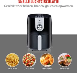 alpina Airfryer 2L - Hetelucht Friteuse - 80 tot 200°C - 900W — thumbnail 4