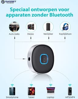 Gadgetplace Bluetooth Receiver Incl. 3.5MM AUX - BT 5.0 - Bluetooth Ontvanger - Handsfree Bellen - Bluetooth Audio Receiver - Bluetooth via AUX — thumbnail 5