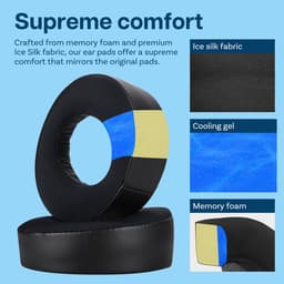 Vervangende Oorkussens voor Sony PlayStation 5 3D Pulse Wireless PS5 Hoofdtelefoons van MMOBIEL – Cooling Gel Koptelefoon Oorkussens - Noise Isolation Earpads – Zwart — thumbnail 2