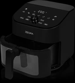 Zeegma Knapper Chef - Airfryer XL - Vetvrij - 6,5 L - Zwart - 10 programma's - 1600 W - Snelle opwarming tot 60s - Antislippoten — thumbnail 16