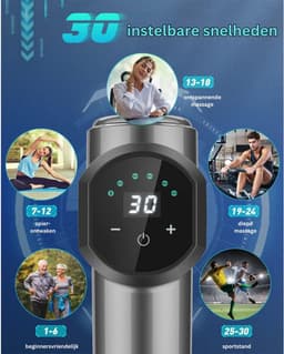 MKSS® Massage Gun Professioneel - Massage Apparaat - Massagegun - Zilver — thumbnail 5