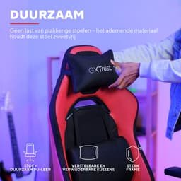 Trust Gxt714r Ruya Gamingstoel - Zwart / Rood — thumbnail 3