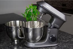 MPM Planetaire Keukenmachine met Accessoires - Keukenmixer met Twee Mengkommen van 7L - Keukenrobot - 2600W - Antraciet — thumbnail 5