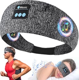 3-in-1 Hoofdband met Draadloze Bluetooth Hoofdtelefoon en Slaapmasker - Ideaal voor Sport en Ontspanning — thumbnail 1