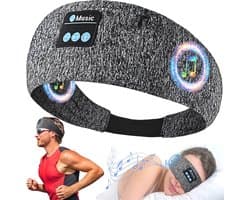 3-in-1 Hoofdband met Draadloze Bluetooth Hoofdtelefoon en Slaapmasker - Ideaal voor Sport en Ontspanning