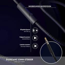 StayPowered Koptelefoon - Ingebouwde Microfoon - Lichtgewicht - Hoogwaardig Materiaal - Ademende Kussens - Zwart/Bruin - 1,5m lange Snoer - Opvouwbaar en Draagbaar - 3,5mm Aansluiting - Levering Sneller dan Aangegeven! — thumbnail 3