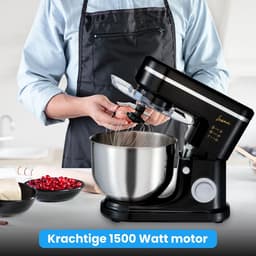 Luxari - Keukenmachine - 6L Mengkom - Keukenrobot - Keukenmixer - Kneedmachine - Mixer Met Mengkom - Keukenmachine Mixer — thumbnail 4