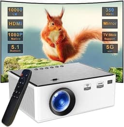 Mini Beamer - Streamen vanaf je telefoon - Input tot 4K - Bluetooth Audio - Projector - Mini Projector - HDMI - USB - Zwart - Smartphone - Draagbaar - Ingebouwde speaker — thumbnail 1