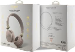 GUESS Draadloze Bluetooth Koptelefoon - On-Ear Hoofdtelefoon met Microfoon - Luxe Roze Design met Goudaccenten – Krachtig Geluid en Comfortabele Pasvorm – Geschikt voor iPhone, Samsung, Xiaomi, Oppo, Google Pixel — thumbnail 6