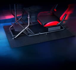 Race cockpit mat anti slip vloerbescherming - race cockpit vloermat - sim racing vloermat - racestuur standaard vloermat wheel stand - XXL formaat 170 cm x 65 cm — thumbnail 2