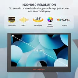 Eszenzics™ Portable Monitor Pro7 - Full HD voor 13" / 17.3" - Uitbreiding Laptop Scherm - Tri Screen - Multifunctioneel inzetbaar - 195° Draaihoek — thumbnail 2